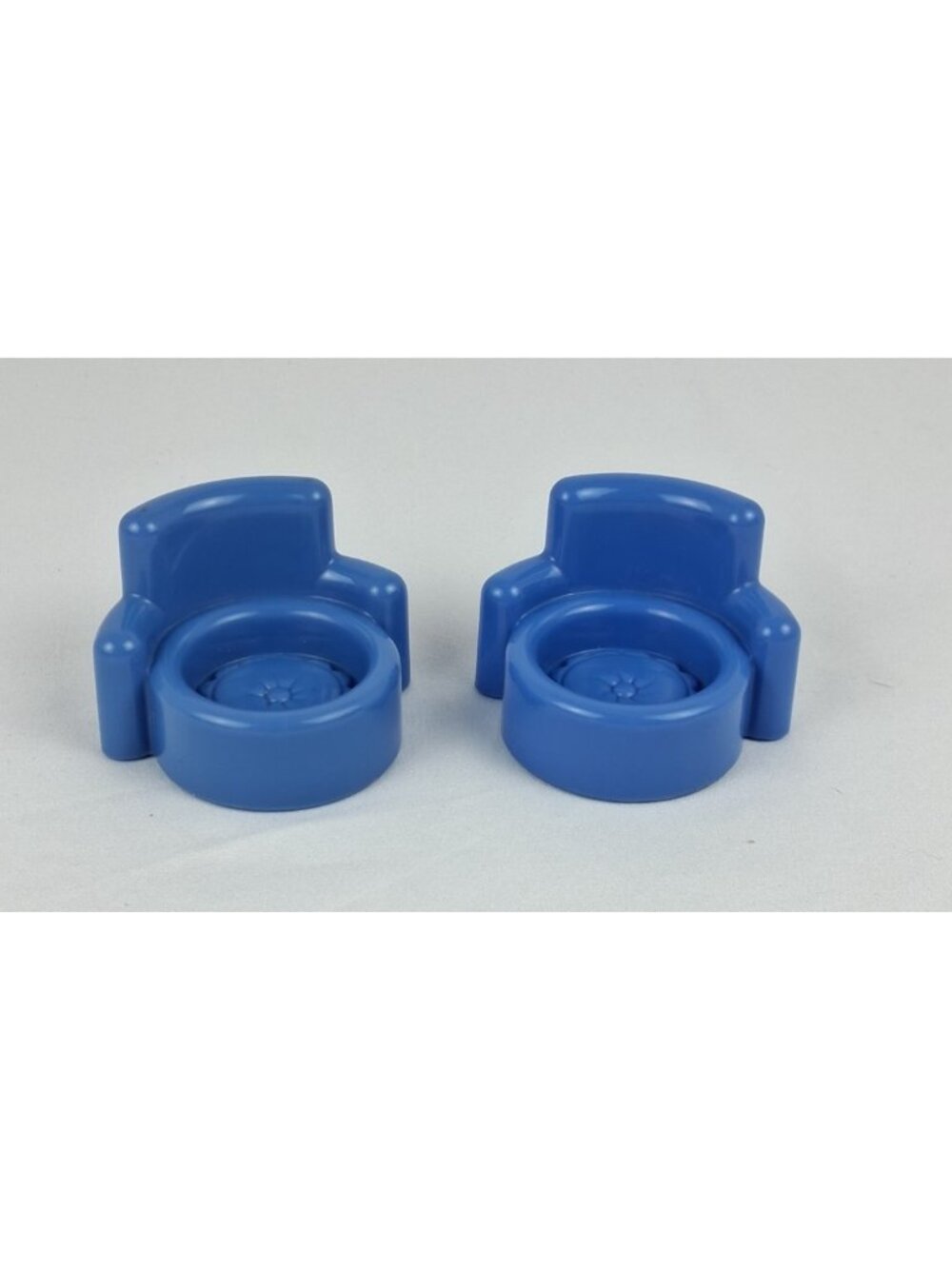 Vintage Set of Two Fisher Price Little People BLUE Chairs Accessory - Picture 1 of 5